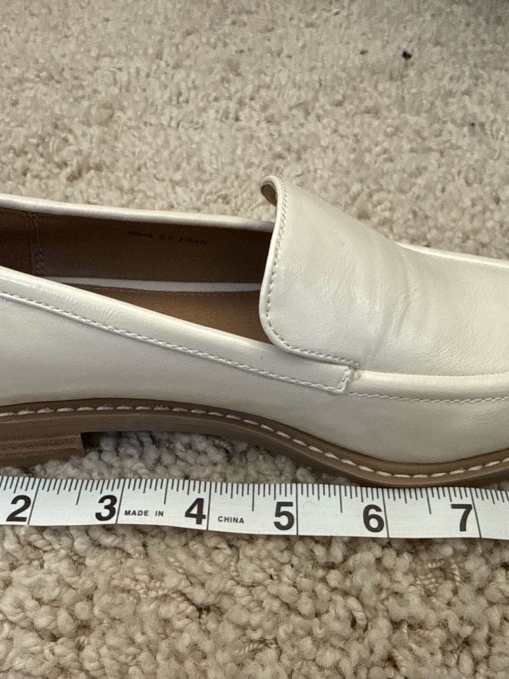 Dolce Vita Fran Loafers Cream Square Toe Slip On Flats Womens 5.5 NWOT - Picture 9 of 9